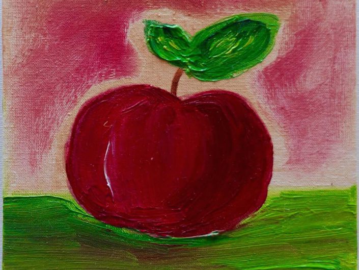 Red apple. GMO free